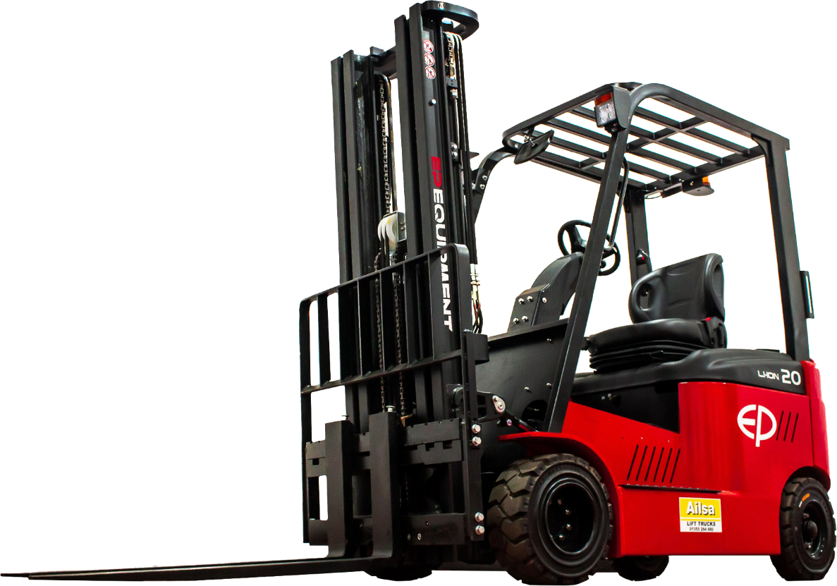 Commercial forklift unloading heavy pallets in Gravesend