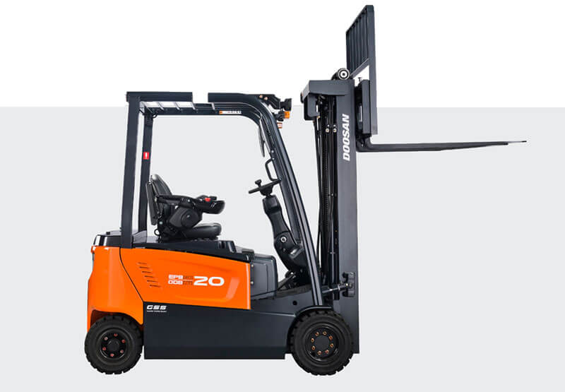 Forklift operator safely handling a commercial load in Gravesend